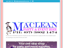 Tablet Screenshot of macleanpartyhire.com.au